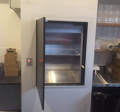 Commercial waist-loading dumbwaiter